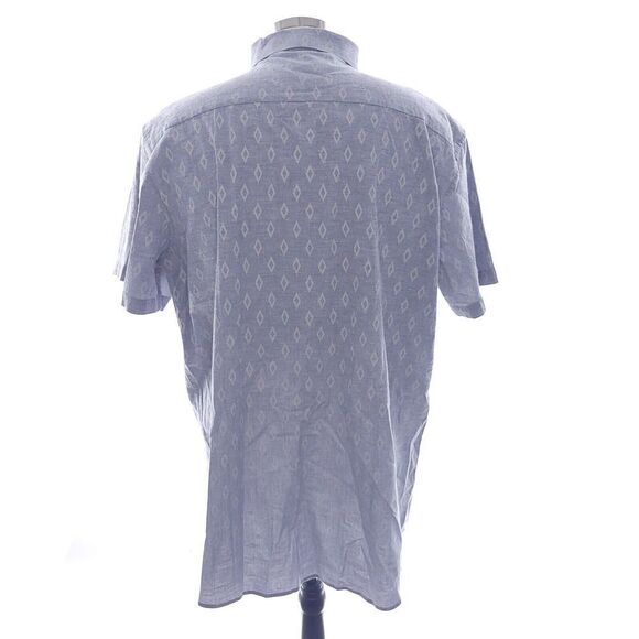 Travis Mathew Strand Heather Vintage Indi Blue Short Sleeve Button Shirt 2XL - Picture 5 of 8